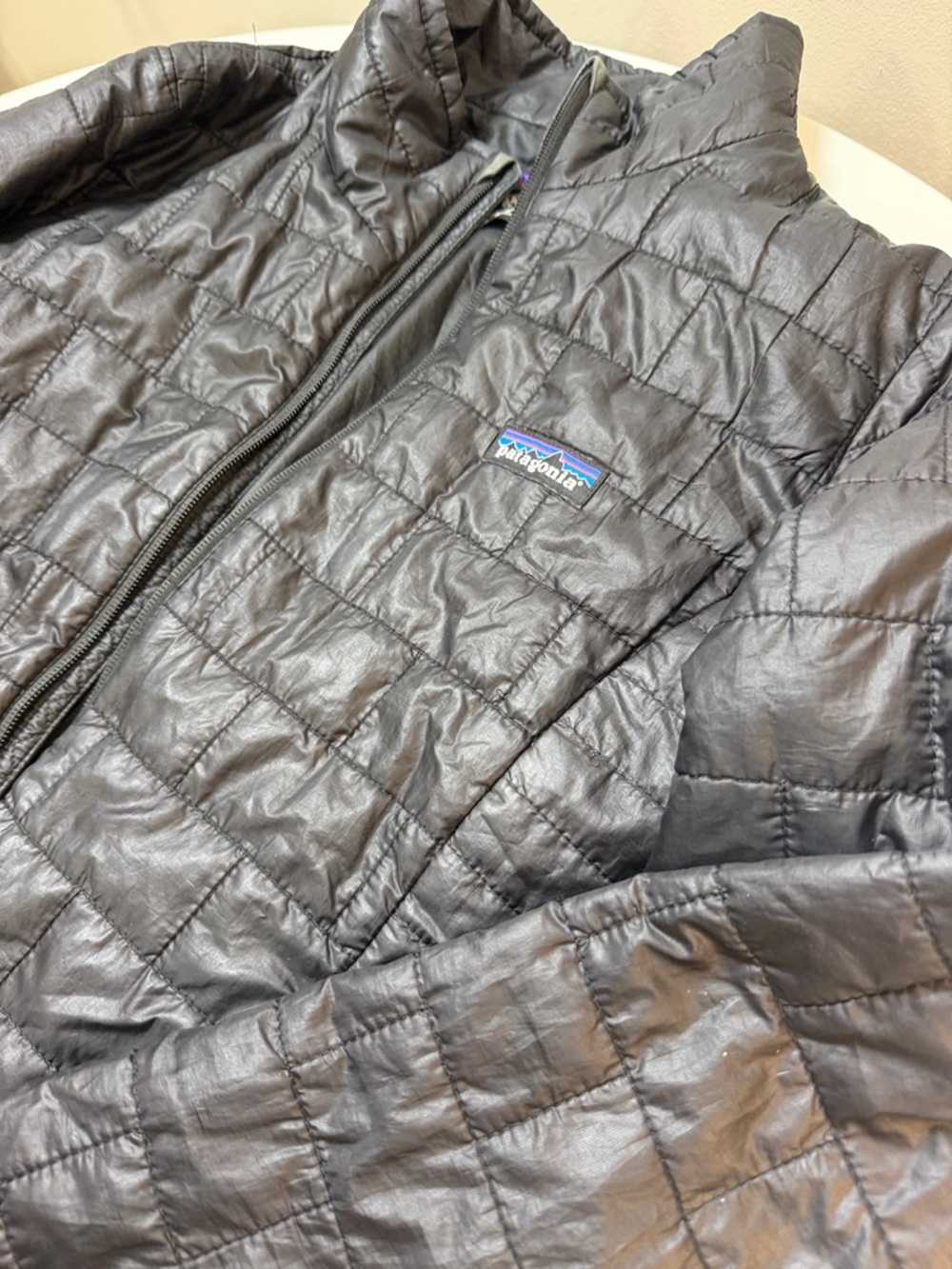 Patagonia Quilted Puffer Jacket in Black - Picture 2 of 8